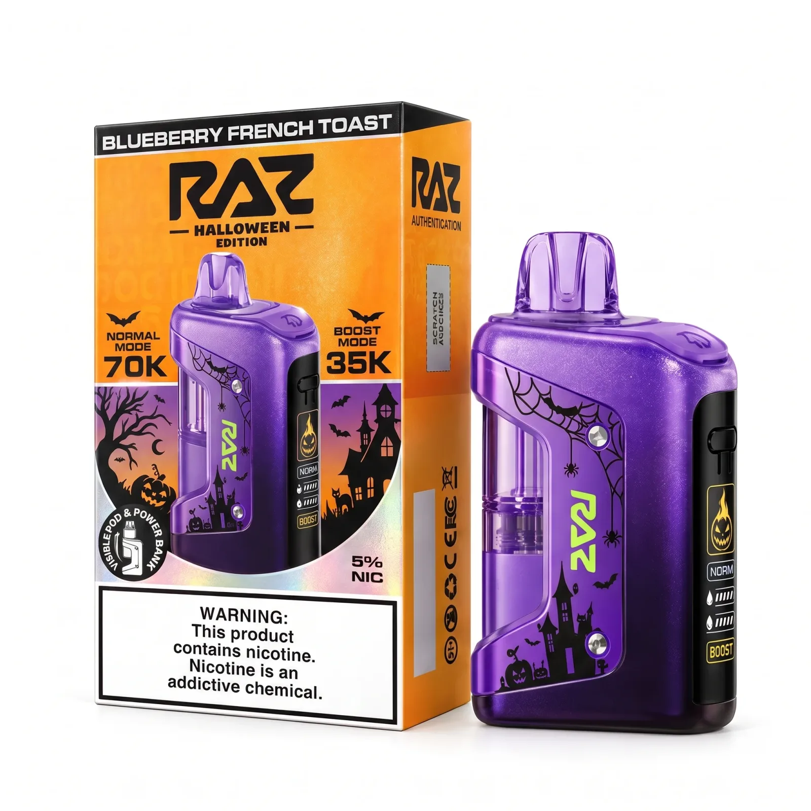 Blueberry French Toast - RAZ Vue 70k Halloween Edition Disposable Vape Kit