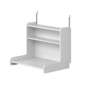 Click-on Desk with Shelf, White