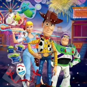 Epoch 300 Piece Toy Story 4 Jigsaw Puzzle 26x38cm Pop-Up Decoration