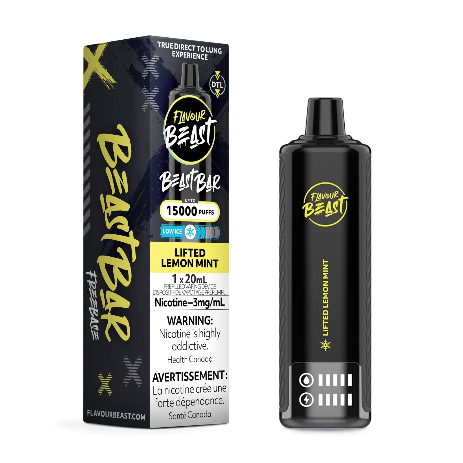 Flavour Beast - Beast Bar - Lifted Lemon Mint | Vape Cloud Canada