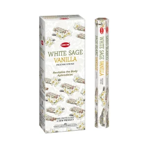 HEM - White Sage Vanilla Incense Sticks - 20 Sticks