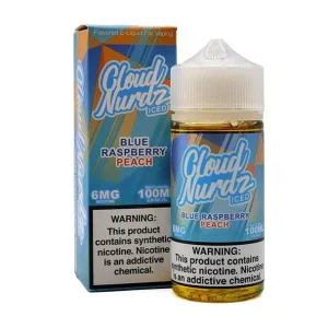 ICED Blue Raspberry Peach - 6mg - Cloud Nurdz - 100mL