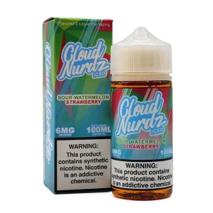 ICED Sour Watermelon Strawberry - 6mg - Cloud Nurdz - 100mL