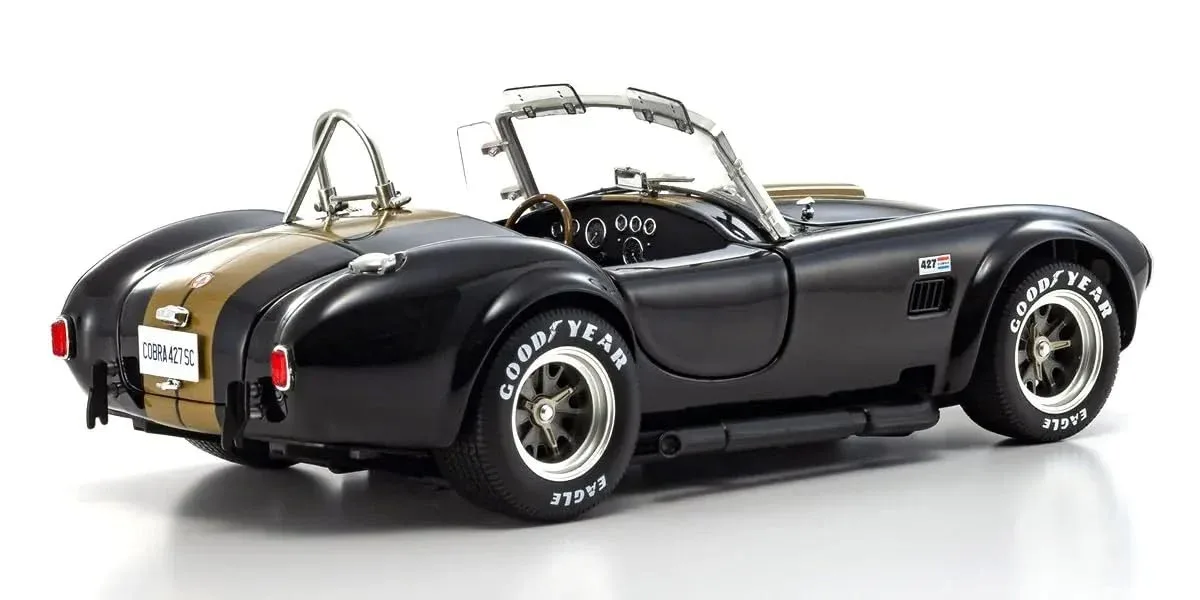 Kyosho 1/18 Scale Shelby Cobra 427SC Black Gold Stripes Model Ks08048Bkg - Image 2