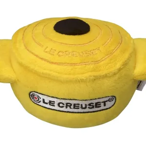 Le Creuset Yellow Plush Pet Toy with Sound - Official Japanese Product