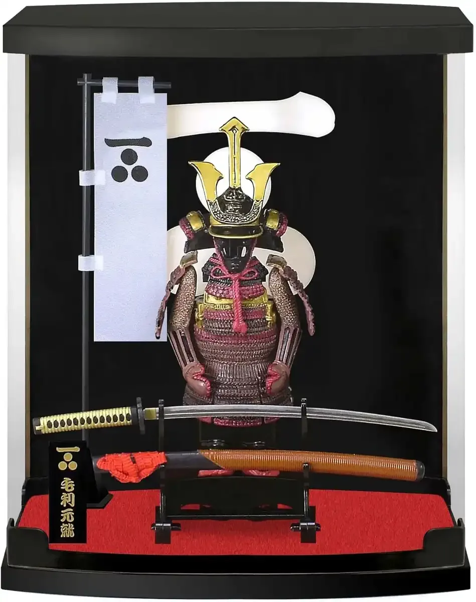 Meister Japan Sengoku Warrior Armor Figure Mouri Motonari with Sword and Case
