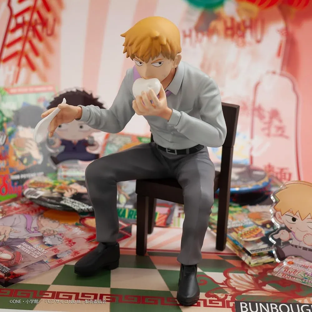 Mob Psycho 100 III xBunbougu Cafe 2022 Figure - Arataka Reigen Non-Scale Pre-Painted Complete Figure (PVC & ABS) - Image 2