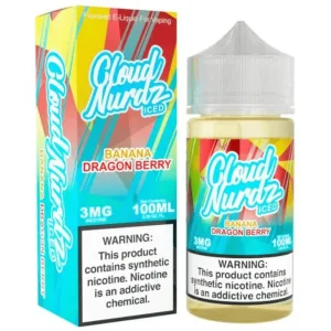 Cloud Nurdz Synthetic Iced Banana Dragon Berry Vape Juice 100ml - 6MG
