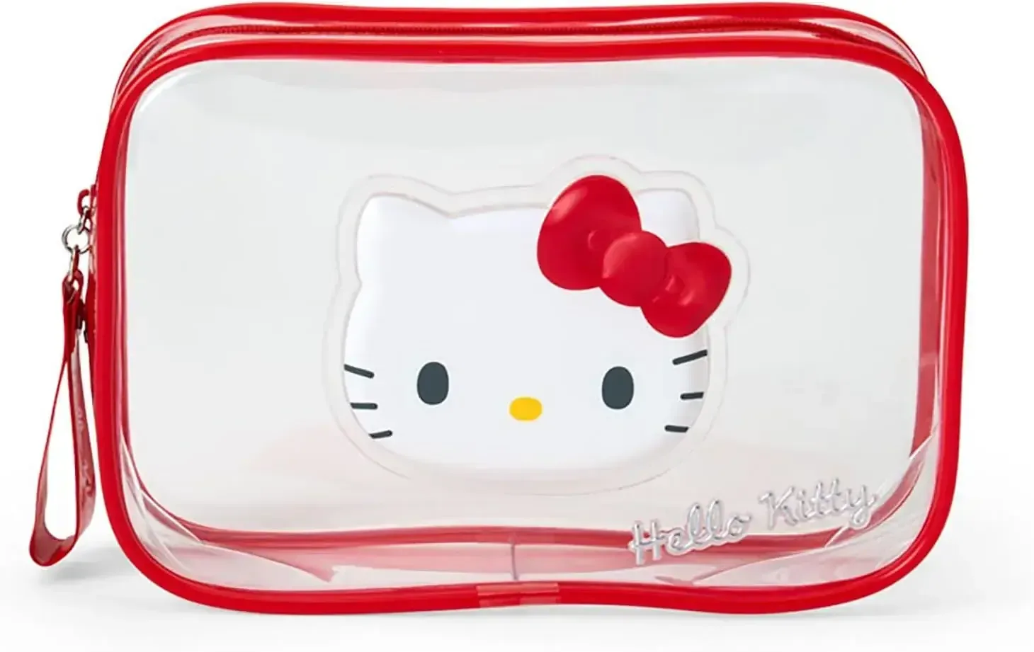 Sanrio Hello Kitty Clear Pouch Character Cosmetic Case 8.5 x 5.5 Inch
