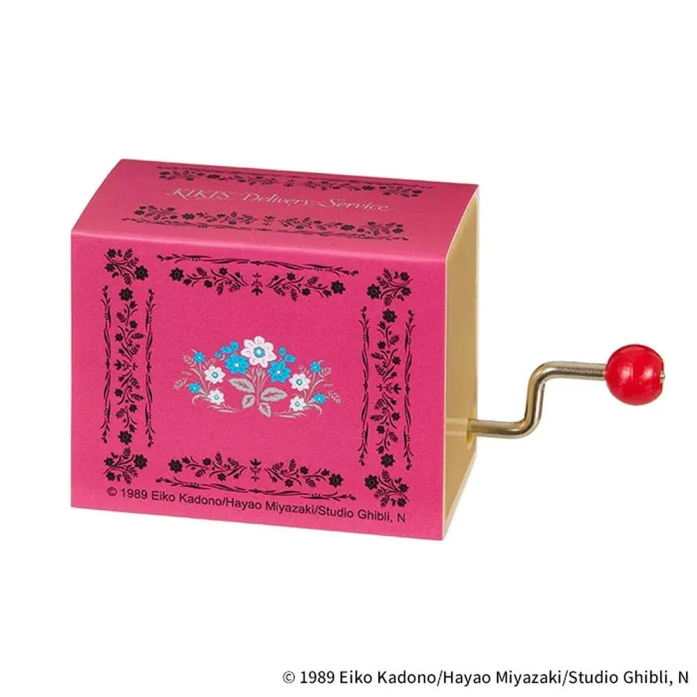 Sekiguchi Kikis Delivery Service Hand-Wound Music Box Jiji Floral Theme - Image 2