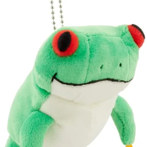 Shinada Global Mochi Series Plush Frog Mochikaeru Green Mini 7x5x14cm Mokr-0088G