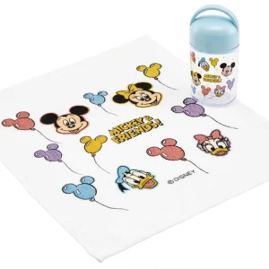 Skater Antibacterial Hand Towel Set with Case 32x30.5cm Disney Mickey Friends