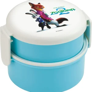 Skater Disney Japan Bento Box 2-Tier Round with Fork