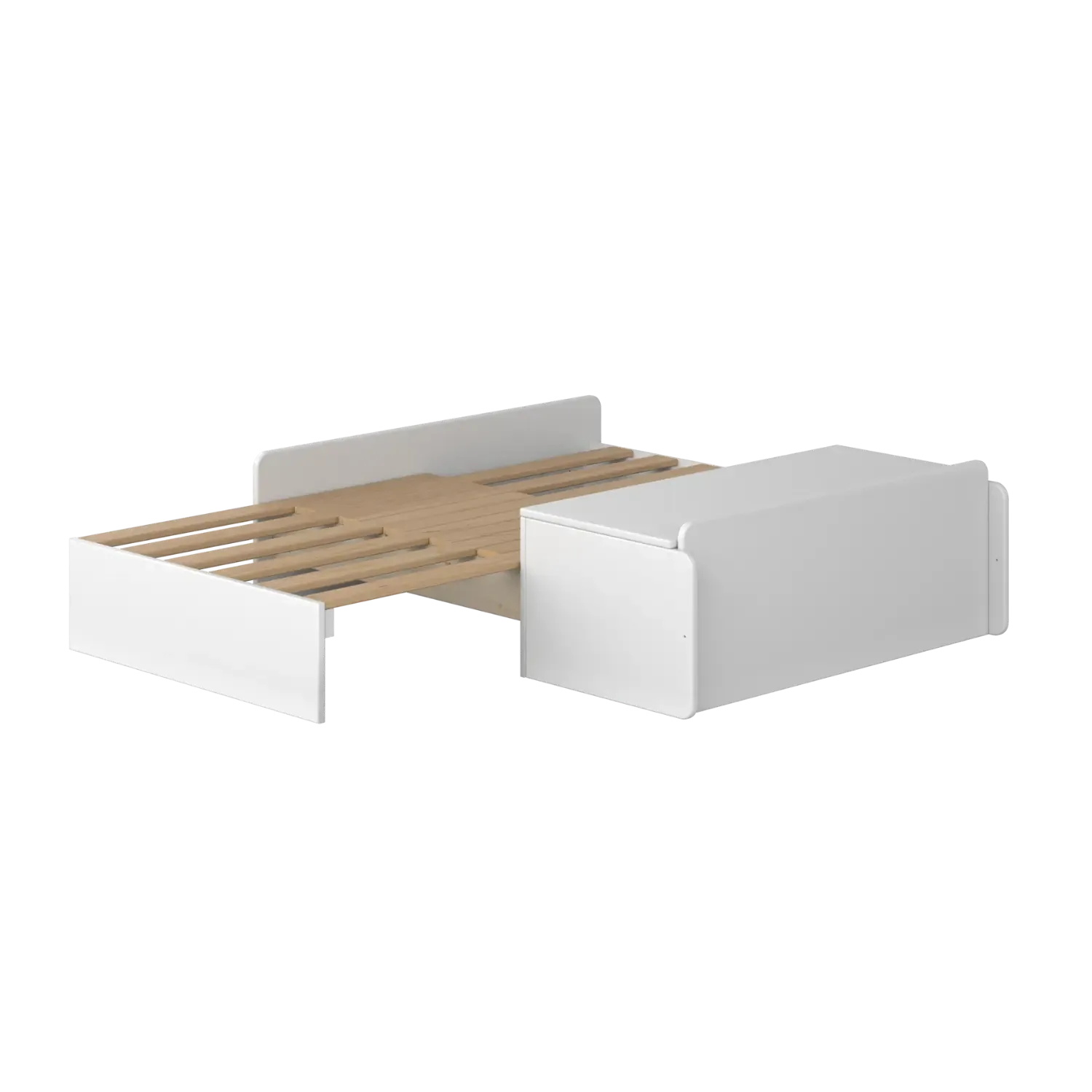 Sofa module for High Bed 184 cm, 77x180 cm, White