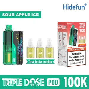 Sour Apple Ice - Hide Fun Triple Dose 100K Disposable Vape Kit