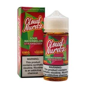 Sour Watermelon Strawberry - 6mg - Cloud Nurdz - 100mL
