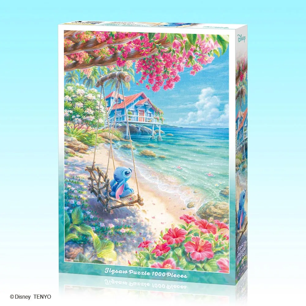 Tenyo Disney Loco Beach Stitch 1000-Piece Jigsaw Puzzle 51x73.5cm with Glue - Image 2