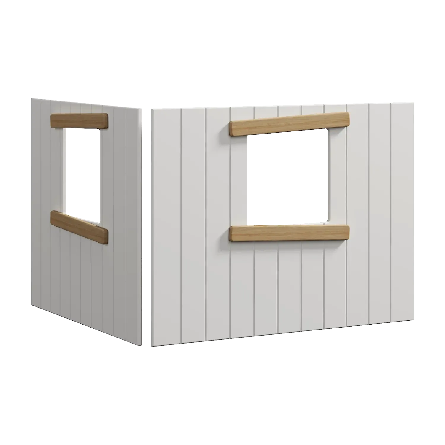 Treehouse Bed Fronts, Oak frame, WHITE & NOR