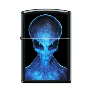 Zippo Lighter - Black Light Alien
