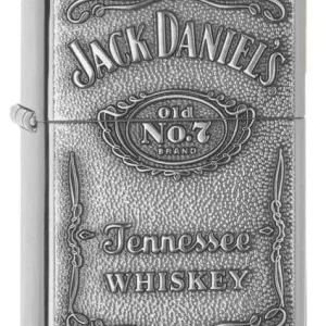 Zippo Lighter - Jack Daniel's Logo High Polish Chrome